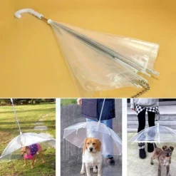 Transparenter Haustier-Regenschirm – Kreatives Accessoire zum Gassigehen mit dem Hund