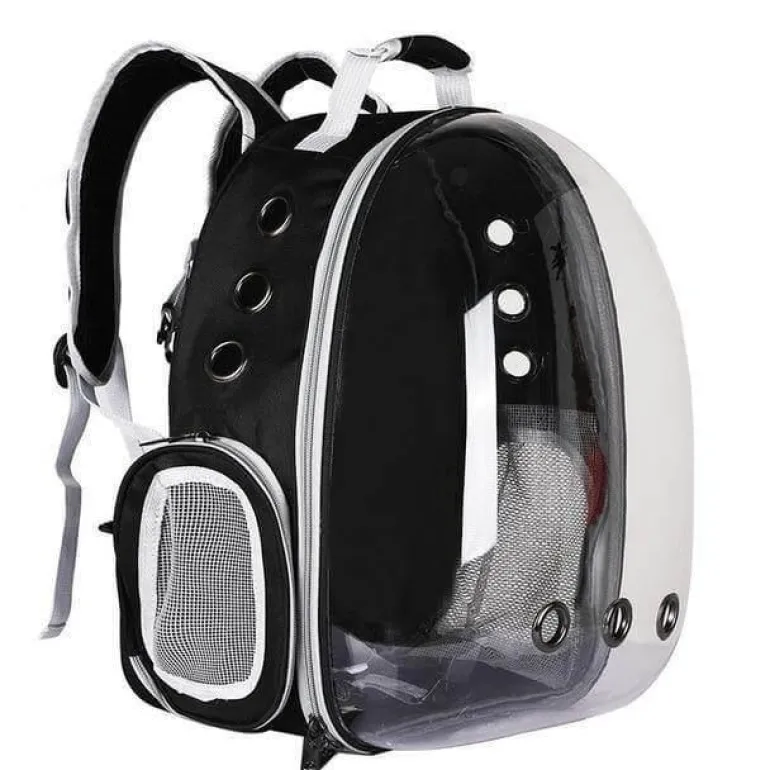Transparenter Haustier-Tragerucksack – Atmungsaktive Reisetasche für Katzen und Hunde