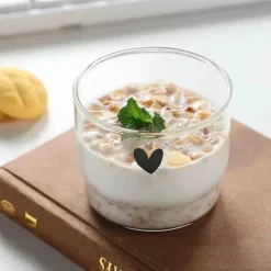 Transparenter, hitzebeständiger Kaffeebecher aus Glas – ideal für Milch, Tee, Saft, Homeoffice