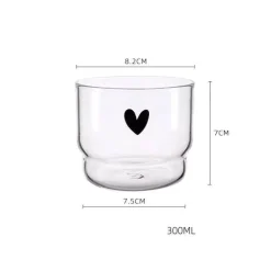 Transparenter, hitzebeständiger Kaffeebecher aus Glas – ideal für Milch, Tee, Saft, Homeoffice