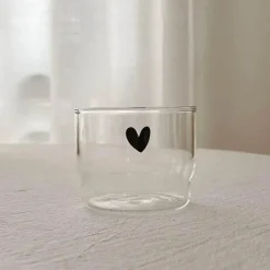 Transparenter, hitzebeständiger Kaffeebecher aus Glas – ideal für Milch, Tee, Saft, Homeoffice