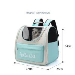 Transparenter Katzentrage-Rucksack - Atmungsaktive Reisetasche für Haustiere