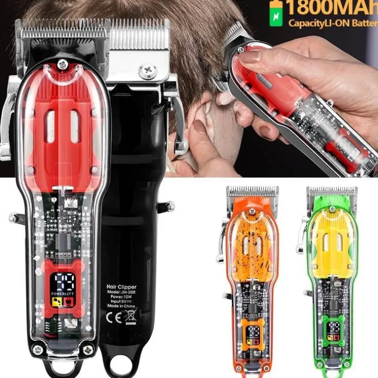 Transparenter LCD-Haarschneider – Professionelles Pflegewerkzeug