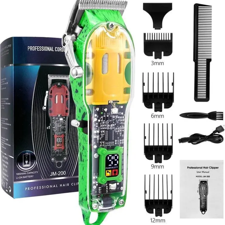 Transparenter LCD-Haarschneider – Professionelles Pflegewerkzeug