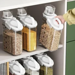 Transparenter Lebensmittelaufbewahrungsspender - Messbehälter für den Küchengebrauch