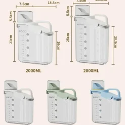 Transparenter Lebensmittelaufbewahrungsspender - Messbehälter für den Küchengebrauch