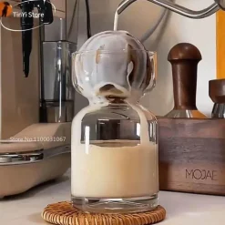 Transparenter Saturn-Glasbecher – Vielseitiger Becher für Kaffee, Bier und Saft