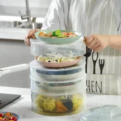 Transparenter 5-stöckiger Vorratsbehälter für Lebensmittel – stapelbarer Organizer