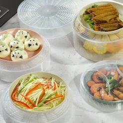 Transparenter 5-stöckiger Vorratsbehälter für Lebensmittel – stapelbarer Organizer