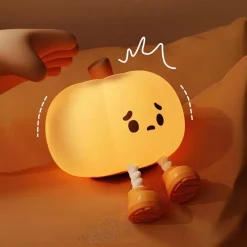 Traurige Kürbis-Touch-Sensor-Lampe - Halloween-Dekor