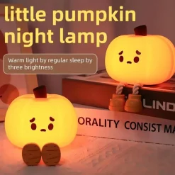 Traurige Kürbis-Touch-Sensor-Lampe - Halloween-Dekor