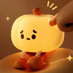 Traurige Kürbis-Touch-Sensor-Lampe - Halloween-Dekor