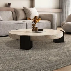 Travertin Couchtisch – Modernes deutsches Design für elegante Wohnräume