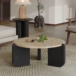 Travertin Couchtisch - Naturstein Wohnzimmer Dekor