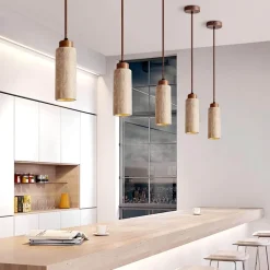 Travertin Pendelleuchte - Elegante Galatea Design Leuchte