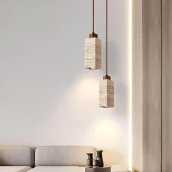 Travertin Pendelleuchte - Elegante Galatea Design Leuchte