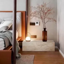 Travertin-Akzenttisch - Martine Beistelltisch