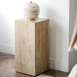 Travertin-Akzenttisch - Martine Beistelltisch