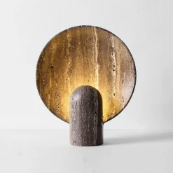 Travertin-Schalenlampe – Dekorative Natursteinbeleuchtung