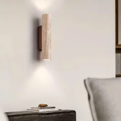 Travertin-Wandleuchte – Elegante Leuchte aus Naturstein