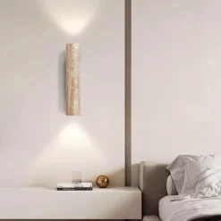 Travertin-Wandleuchte – Elegante Leuchte aus Naturstein