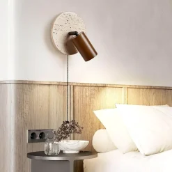 Travertin-Wandleuchte, Eleganz aus Naturstein für eine atemberaubende Wohndekoration