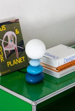 Triple Gourd Ceramic Table Lamp with 3 Light Modes