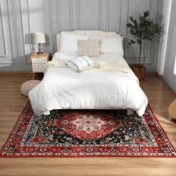 Türkischer Vintage-Teppich – Retro-Bodendekor