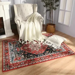 Türkischer Vintage-Teppich – Retro-Bodendekor