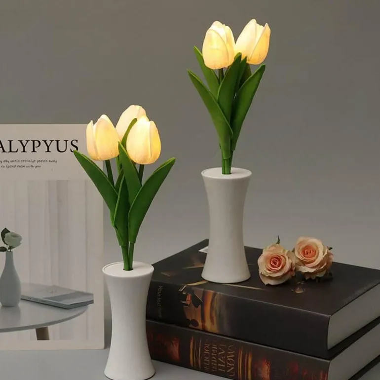 Tulpen-Nachtlampe – Sanft leuchtendes, dekoratives Licht für Zuhause