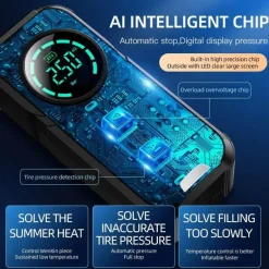 Turbo-Jet-Luftpumpe – tragbarer, schnell aufblasender Kompressor