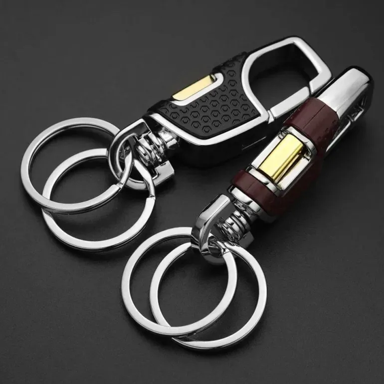 Twist Design Doppelschalter-Schlüsselanhänger-Clip – elegantes, funktionales Accessoire
