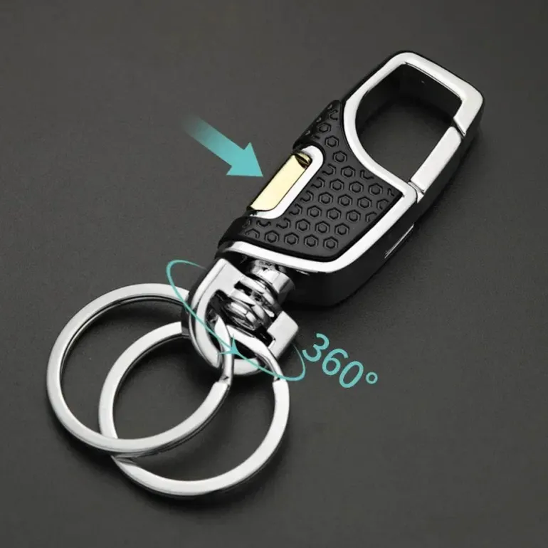 Twist Design Doppelschalter-Schlüsselanhänger-Clip – elegantes, funktionales Accessoire
