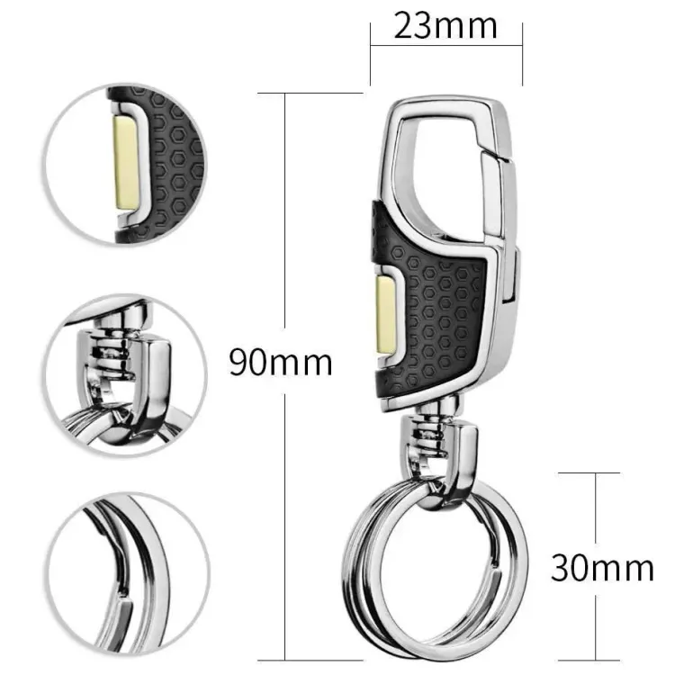 Twist Design Doppelschalter-Schlüsselanhänger-Clip – elegantes, funktionales Accessoire
