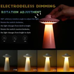 UFO-inspirierte wiederaufladbare LED-Schreibtischlampe