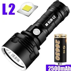 Ultrahelle wiederaufladbare LED-Taschenlampe – leistungsstarkes tragbares Licht