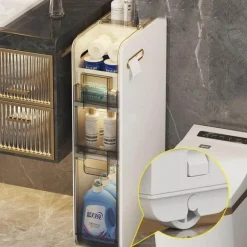 Ultraschmaler Badezimmer-Aufbewahrungsschrank – Mehrschichtiger Organizer