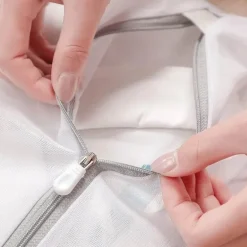 Ultra-strapazierfähiger Wäschesack aus Netzstoff – Weißer Schuh- und Socken-Organizer