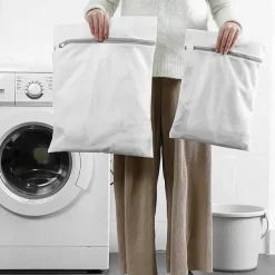 Ultra-strapazierfähiger Wäschesack aus Netzstoff – Weißer Schuh- und Socken-Organizer