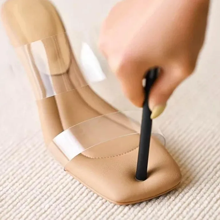 Ultraweiche High Heel-Slipper für Damen – Transparentes Mode-Schuhwerk