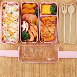 Umweltfreundliche 3-lagige Lunchbox – Behälter für gesunde Mahlzeiten