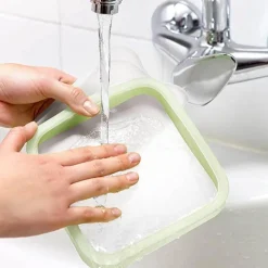 Umweltfreundliche Sandwichbox aus Silikon – wiederverwendbarer, mikrowellengeeigneter Behälter