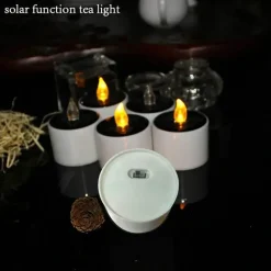 Umweltfreundliche Solar-Mini-Kerzenlichter – Dekoration für den Außenbereich