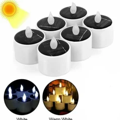 Umweltfreundliche Solar-Mini-Kerzenlichter – Dekoration für den Außenbereich