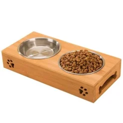 Umweltfreundlicher Futternapf aus Holz für Haustiere – Nachhaltiger Futternapf für Haustiere