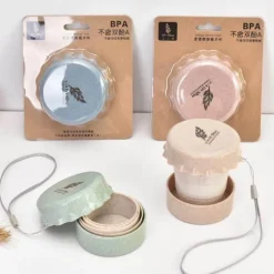 Umweltfreundlicher tragbarer faltbarer To-go-Becher aus Weizenplastik