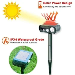 Umweltfreundlicher Ultraschall-Solar-Tierabwehrgerät - Schädlingsbekämpfungsgerät