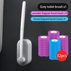 Umweltfreundliches Einweg-Toilettenbürstenset – Nachhaltiges Reinigungswerkzeug