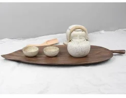 Umweltfreundliches Snacktablett aus Walnussblättern – Nachhaltige Servierplatten