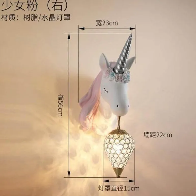 Unicorn LED Wall Lamp - Cute Night Light Decor